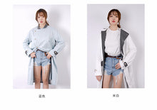 Load image into Gallery viewer, Low price Guangzhou solid color long sleeve 51%-70% leisure single adult collage/stitching stitching women's windbreaker