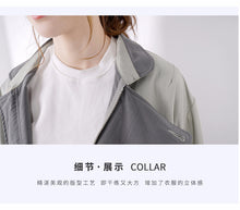 Load image into Gallery viewer, Low price Guangzhou solid color long sleeve 51%-70% leisure single adult collage/stitching stitching women's windbreaker