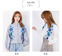 Load image into Gallery viewer, Embroidered blouse long sleeve blouse 7820