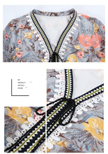 Load image into Gallery viewer, 2019 Summer new boutique women's chiffon printing fishtail skirt temperament thin celebrity dress 68600