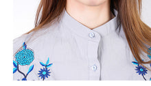 Load image into Gallery viewer, Embroidered blouse long sleeve blouse 7820
