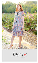 Load image into Gallery viewer, 2019 Summer new boutique women's chiffon printing fishtail skirt temperament thin celebrity dress 68600
