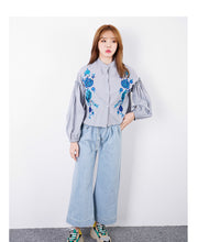 Load image into Gallery viewer, Embroidered blouse long sleeve blouse 7820