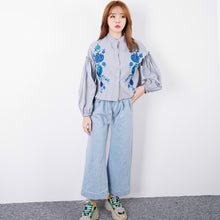 Load image into Gallery viewer, Embroidered blouse long sleeve blouse 7820