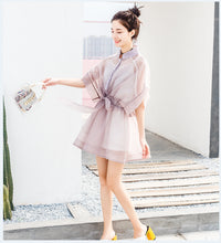 Load image into Gallery viewer, 2009 Korean version of women's clothes spring and summer new Eugene yarn two-piece dress fairy yarn dress one hair substitute