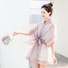 Load image into Gallery viewer, 2019 Korean women's spring and summer new organza two-piece dress fairy yarn dress