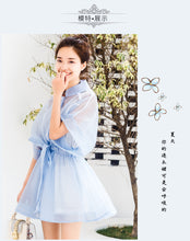 Load image into Gallery viewer, 2019 Korean women's spring and summer new organza two-piece dress fairy yarn dress