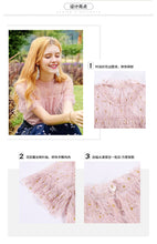 Load image into Gallery viewer, 2018 Summer new brand women's temperament round collar hook hollow shirt sexy dress 58957