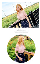 Load image into Gallery viewer, 2018 Summer new brand women's temperament round collar hook hollow shirt sexy dress 58957