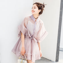 Load image into Gallery viewer, 2009 Korean version of women's clothes spring and summer new Eugene yarn two-piece dress fairy yarn dress one hair substitute