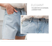Load image into Gallery viewer, Korean version of casual women's wear thin casual jeans and shorts 1811