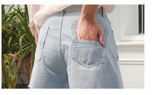 Load image into Gallery viewer, Korean version of casual women's wear thin casual jeans and shorts 1811