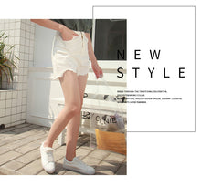 Load image into Gallery viewer, "26 yuan will not be refunded or exchanged at the end of the season" Women's Jeans Micro-Laku Type A High Waist Denim Shorts 515