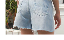Load image into Gallery viewer, Korean version of casual women's wear thin casual jeans and shorts 1811