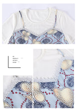 Load image into Gallery viewer, 2018 new brand women's dress round collar temperament lady chiffon fake two dresses 69191