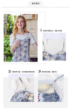 Load image into Gallery viewer, 2018 new brand women's dress round collar temperament lady chiffon fake two dresses 69191