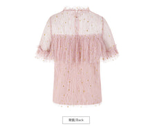 Load image into Gallery viewer, 2018 Summer new brand women's temperament round collar hook hollow shirt sexy dress 58957
