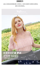 Load image into Gallery viewer, 2018 Summer new brand women's temperament round collar hook hollow shirt sexy dress 58957