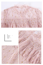 Load image into Gallery viewer, 2018 Summer new brand women's temperament round collar hook hollow shirt sexy dress 58957