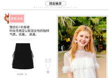 Load image into Gallery viewer, 2018 Summer new brand women's temperament round collar hook hollow shirt sexy dress 58957