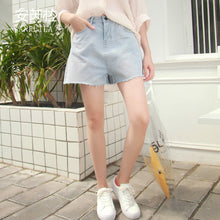 Load image into Gallery viewer, Korean version of casual women's wear thin casual jeans and shorts 1811