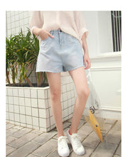 Load image into Gallery viewer, Korean version of casual women's wear thin casual jeans and shorts 1811