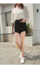 Load image into Gallery viewer, "26 yuan will not be refunded or exchanged at the end of the season" Women's Jeans Micro-Laku Type A High Waist Denim Shorts 515