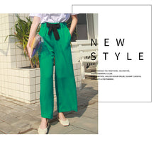Load image into Gallery viewer, Women's casual trousers Korean version of simple broad-legged trousers 2591