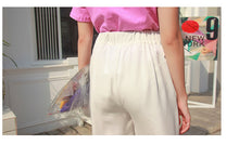 Load image into Gallery viewer, Women's casual trousers Korean version of simple broad-legged trousers 2591