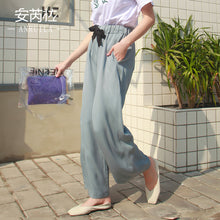 Load image into Gallery viewer, Women's casual trousers Korean version of simple broad-legged trousers 2591