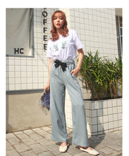 Load image into Gallery viewer, Women's casual trousers Korean version of simple broad-legged trousers 2591