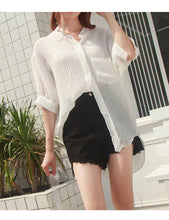 Load image into Gallery viewer, "26 yuan will not be refunded or exchanged at the end of the season" Women's Jeans Micro-Laku Type A High Waist Denim Shorts 515