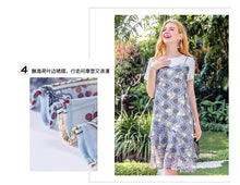 Load image into Gallery viewer, 2018 new brand women's dress round collar temperament lady chiffon fake two dresses 69191