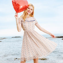 Load image into Gallery viewer, 2019 Summer New Women's Printed Baipleated Skirt Style Lady Chiffon Dress 69151