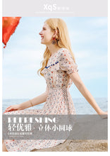 Load image into Gallery viewer, 2019 Summer New Women's Printed Baipleated Skirt Style Lady Chiffon Dress 69151