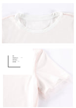 Load image into Gallery viewer, 2018 summer summer brand women's dress temperament round collar letter simple shirt casual casual sweater 58978