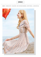 Load image into Gallery viewer, 2019 Summer New Women's Printed Baipleated Skirt Style Lady Chiffon Dress 69151
