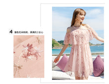 Load image into Gallery viewer, Summer 2019 New Brand Sexy Chic Lady Embroidered Chiffon Dress 69238