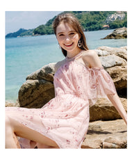 Load image into Gallery viewer, Summer 2019 New Brand Sexy Chic Lady Embroidered Chiffon Dress 69238
