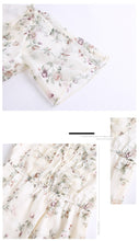Load image into Gallery viewer, 2018 Summer new fashion women's vcollar a dress print skirt chic lady chiffon dress 69231