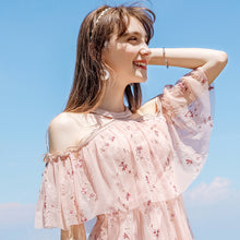 Load image into Gallery viewer, Summer 2019 New Brand Sexy Chic Lady Embroidered Chiffon Dress 69238