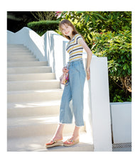 Load image into Gallery viewer, 2019 New Brand Women's Wear Pants Urban Leisure Broad-legged Jeans 88731