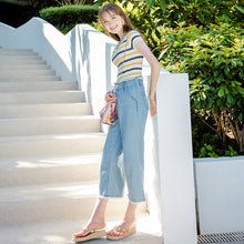 Load image into Gallery viewer, 2019 New Brand Women's Wear Pants Urban Leisure Broad-legged Jeans 88731