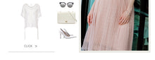Load image into Gallery viewer, 2009 New Brand Female Garment Mesh Stitching A-shaped Skirt Fresh and Sweet Lace Half-length Skirt 28578