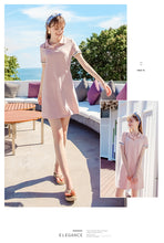 Load image into Gallery viewer, 2019 new brand women's fashion lapel a dress temperament lady knitted dress 69260