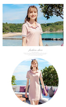 Load image into Gallery viewer, 2019 new brand women's fashion lapel a dress temperament lady knitted dress 69260