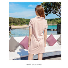 Load image into Gallery viewer, 2019 new brand women's fashion lapel a dress temperament lady knitted dress 69260