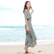 Load image into Gallery viewer, 2019 Summer New Fashion Women's Single-Collar Printed Wide Leg Pants Gently Cooked Chiffon Pants 88755