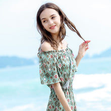 Load image into Gallery viewer, 2019 Summer New Fashion Women's Single-Collar Printed Wide Leg Pants Gently Cooked Chiffon Pants 88755
