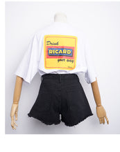 Load image into Gallery viewer, "End of season clearance 28 yuan does not return and does not change" embroidered denim shorts female Korean version of burr black hot pants 629